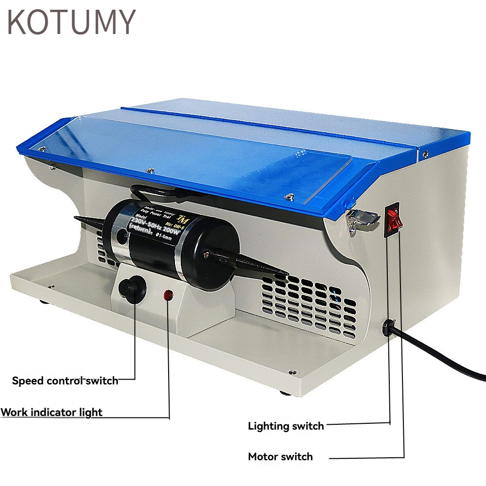 Bench Buffer Jewelry Polishing Machine - KOTTUMY 110V/220V DM-5 Bench Polishing Machine