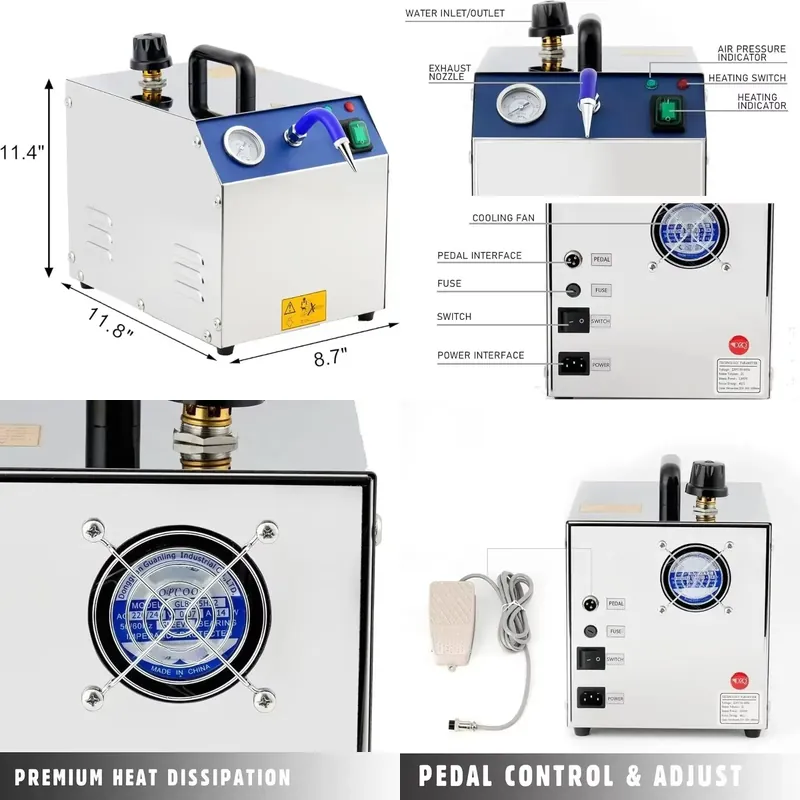 Jewelry Steam Cleaner Professional 2L - Professional Jewelry Steam Cleaner for 1300W
