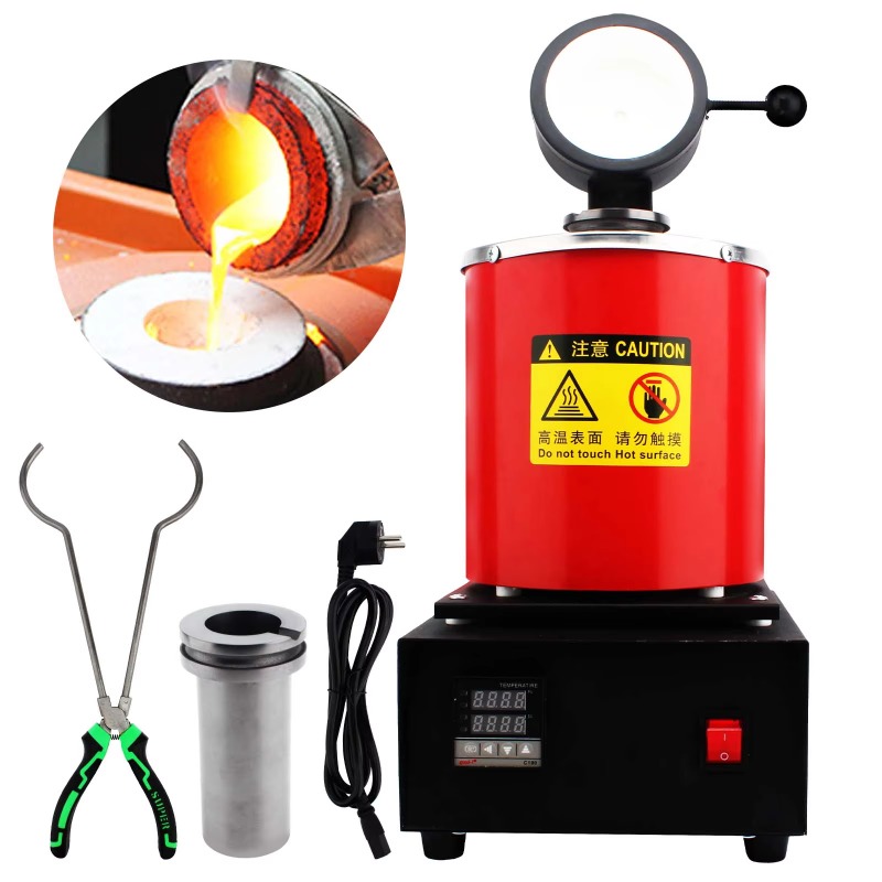 Gold Melting Furnace Crucible 2Kg - 1/2/3 kg 2000F Mini Digital Gold