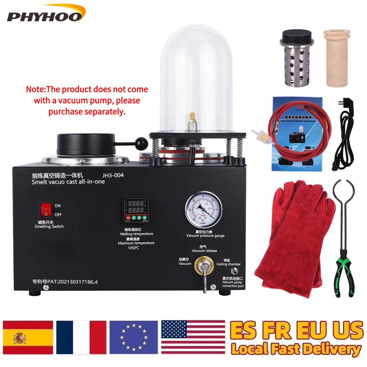 110V Vacuum Jewelry Casting Ma - Gold Melting Furnace Crucible 2Kg review and price
