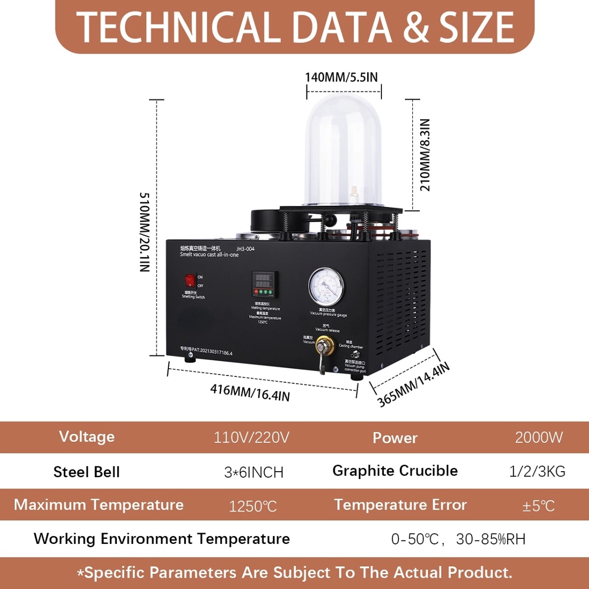 110V Vacuum Jewelry Casting Ma - Gold Melting Furnace Crucible 2Kg review and price