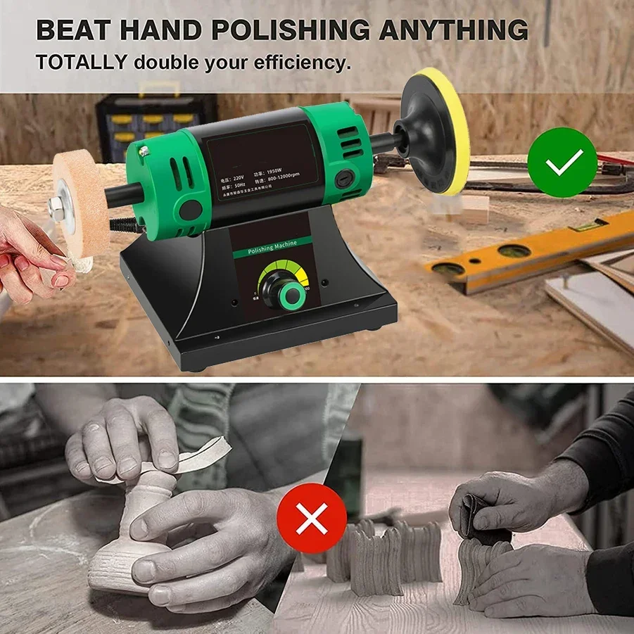 2025 1950W Variable Speed Benc - Bench Buffer Jewelry Polishing Machine review and price