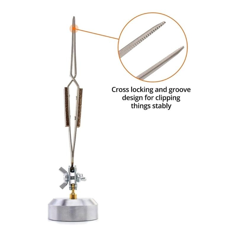 Carbon Steel Soldering Tweezer - Third Hand Soldering Tweezers Base review and price