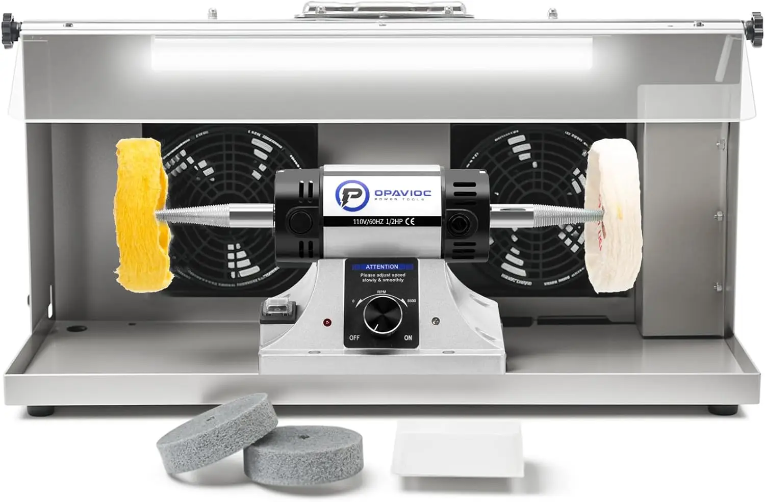 Jewelry Polisher - Adjustable  - Bench Buffer Jewelry Polishing Machine review and price