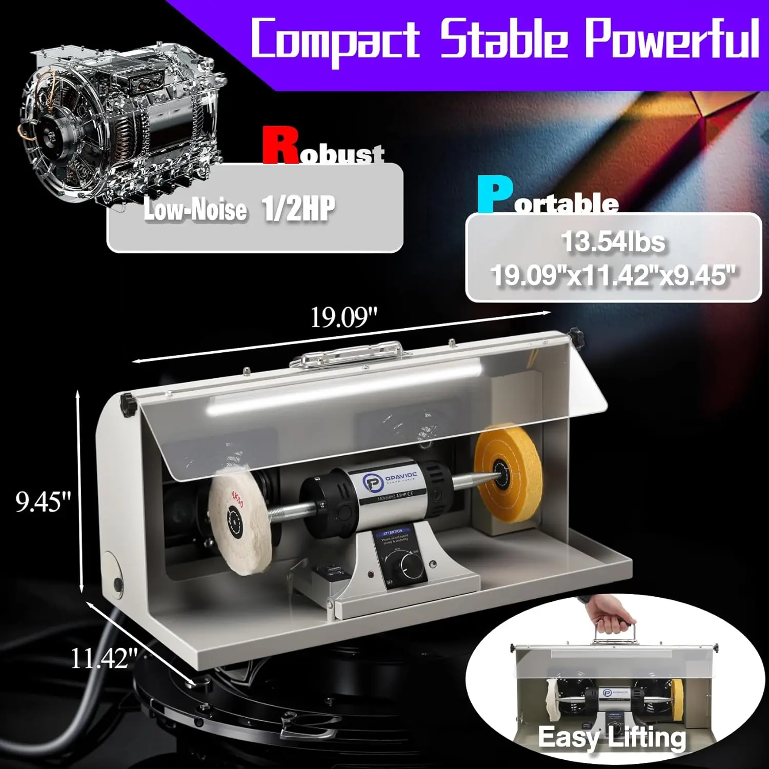Jewelry Polisher - Adjustable  - Bench Buffer Jewelry Polishing Machine review and price