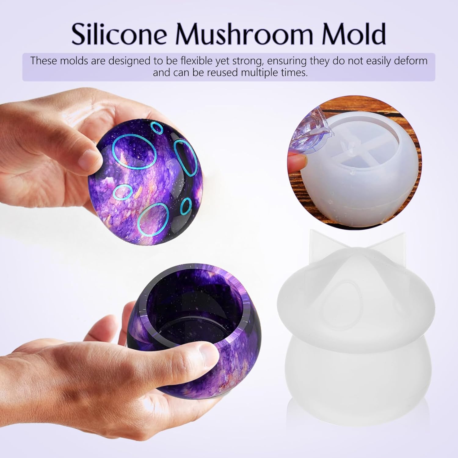 Mushroom Jar Resin Mold Silico - Casting Mold Jewelry Silicone Rubber review and price