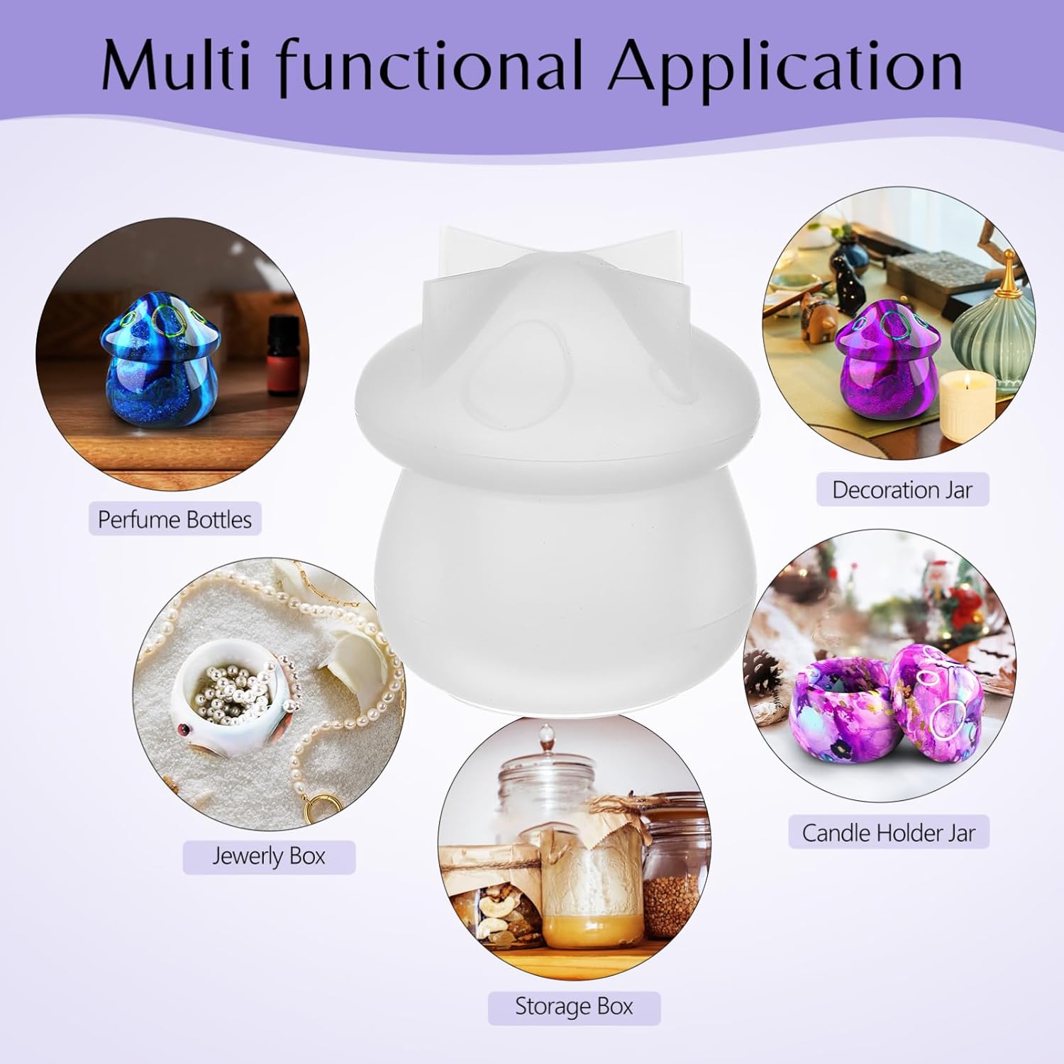 Mushroom Jar Resin Mold Silico - Casting Mold Jewelry Silicone Rubber review and price