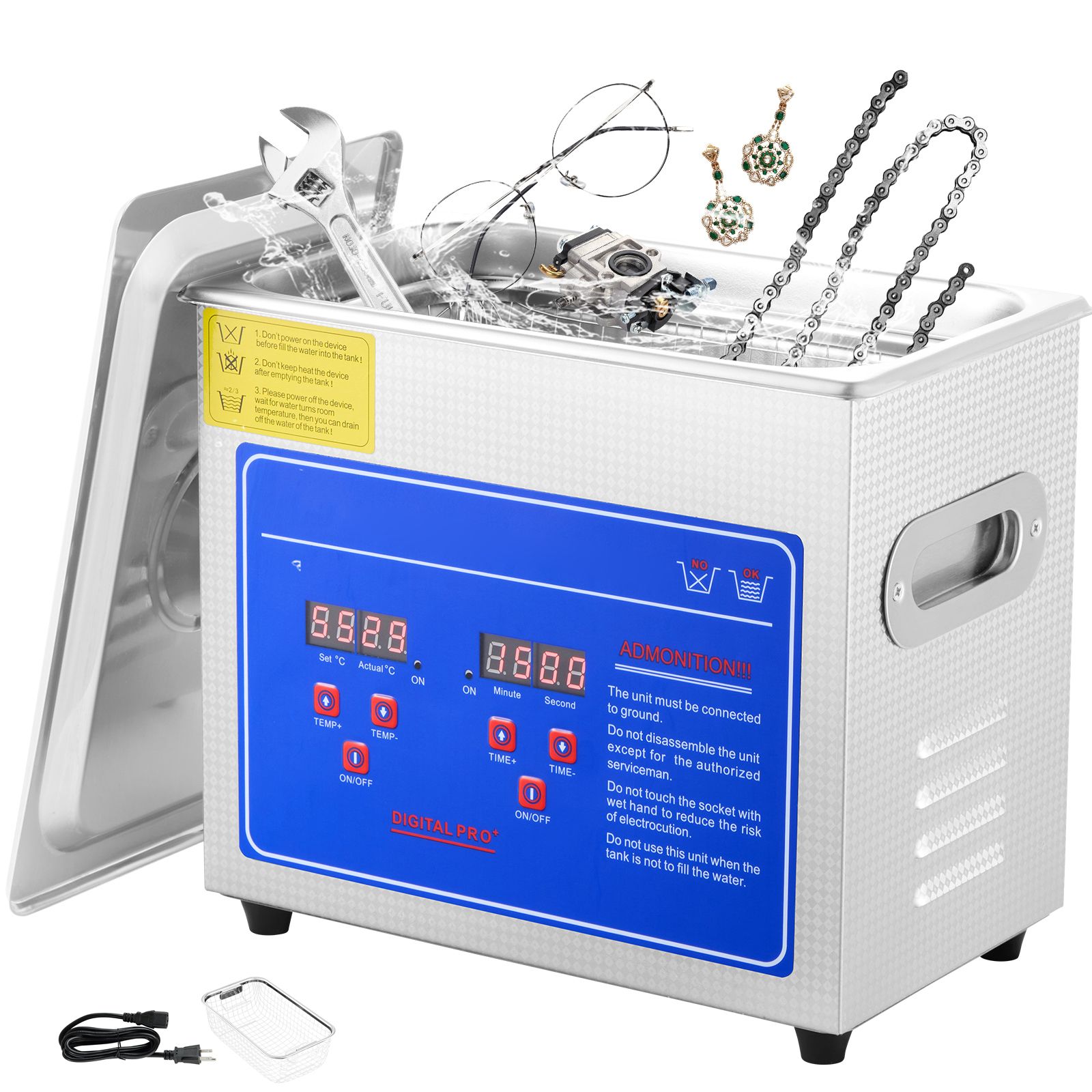 Ultrasonic Cleaner with Digita - Ultrasonic Jewelry Cleaner Digital Timer review and price