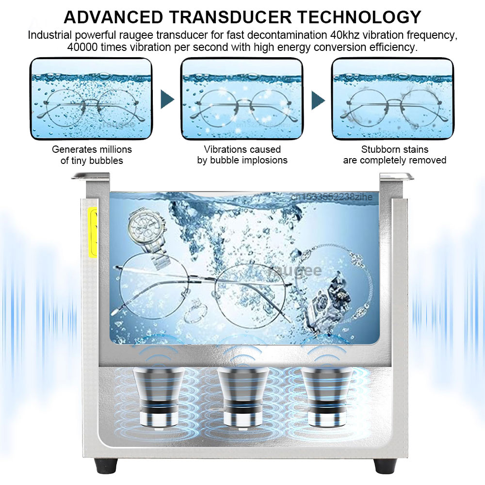 40KHZ Ultrasonic Cleaner Home  - Ultrasonic Cleaner Machine Glasses Denture review and price