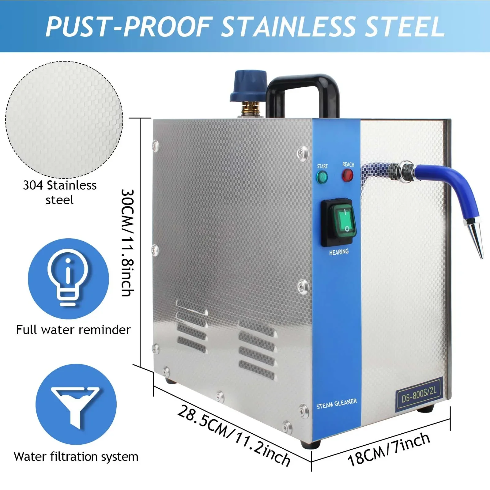 2025 Hot Selling1300W 2L Profe - Jewelry Steam Cleaner Professional 2L review and price