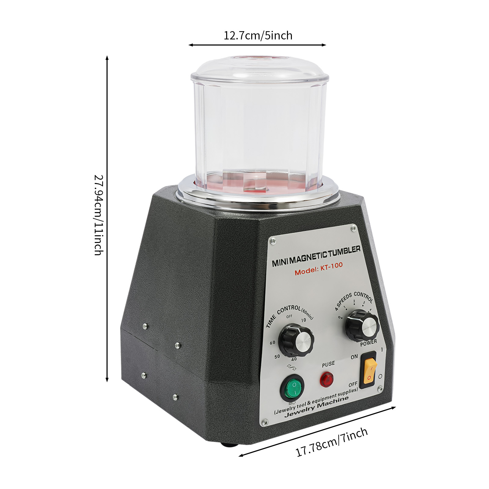 110V 0.2KW KT-100 Magnetic Tum - Jewelry Magnetic Tumbler Polisher Pin review and price