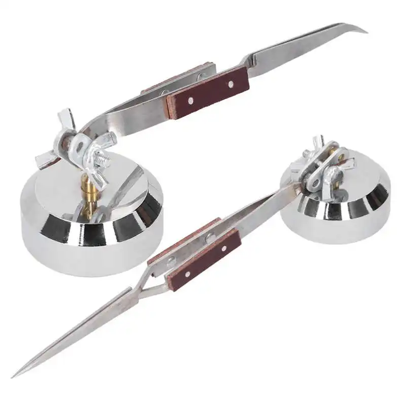 Metal Third Hand Base with Twe - Third Hand Soldering Tweezers Base review and price