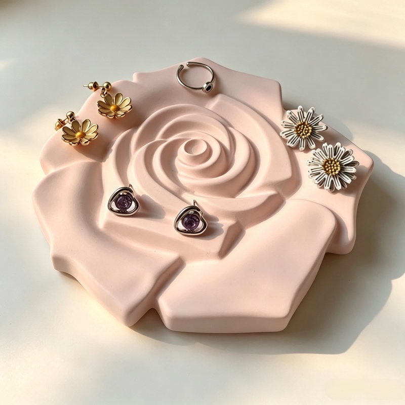 Rose Flower Jewelry Storage Tr - Casting Mold Jewelry Silicone Rubber review and price