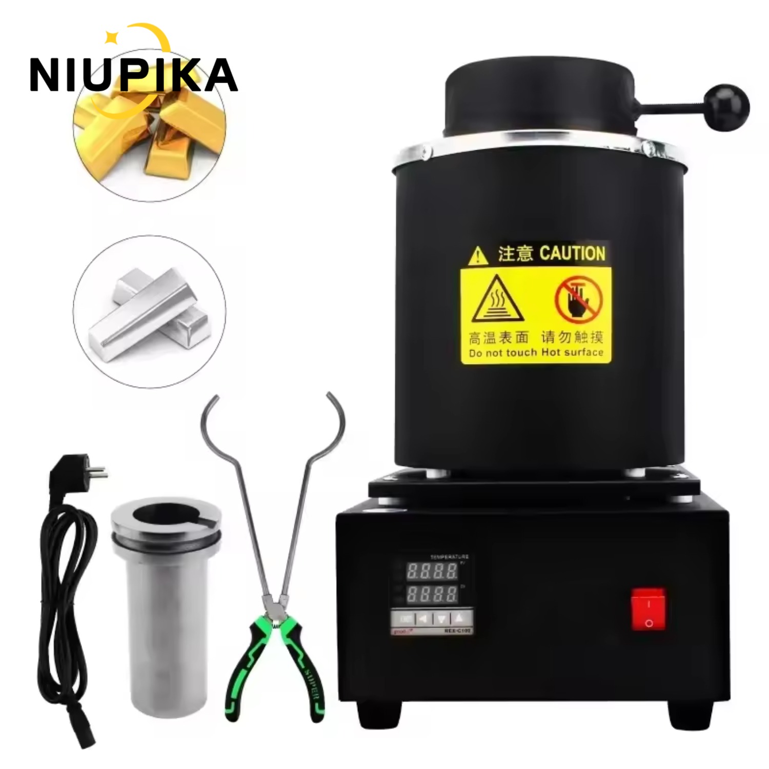 NIUPIKA Electric Gold Melting  - Gold Melting Furnace Crucible 2Kg review and price